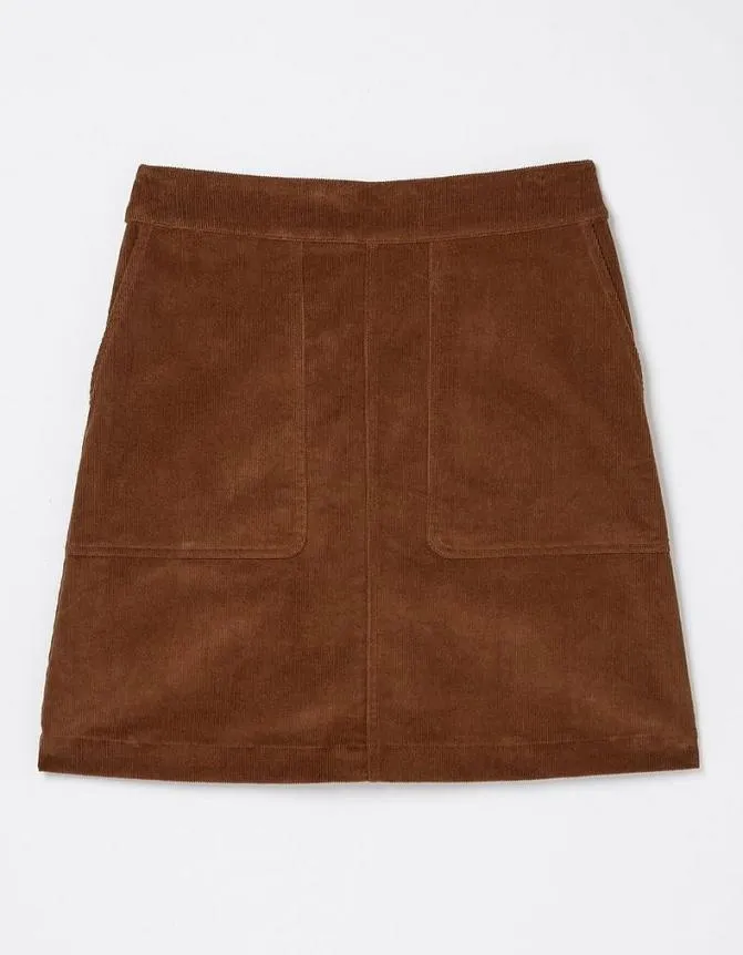 Fatface Skirts Eliza Cord Skirt Dark Tan 8211 Women