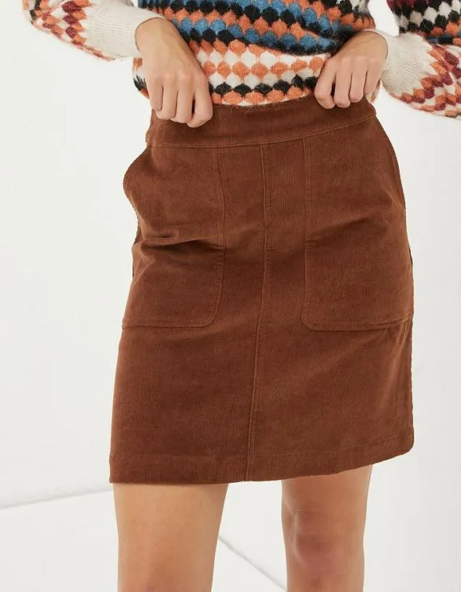 Fatface Skirts Eliza Cord Skirt Dark Tan 8211 Women