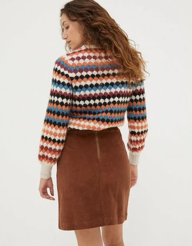 Fatface Skirts Eliza Cord Skirt Dark Tan 8211 Women