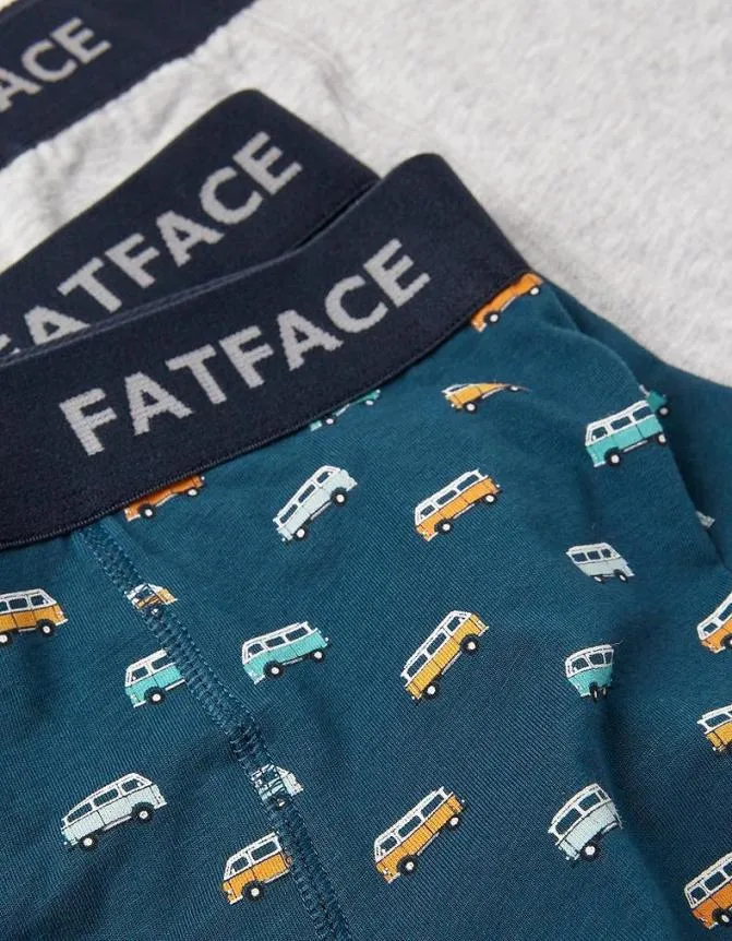 Fatface Socks and Underwear 2 Pack Campervan Boxers Teal 8211 Men