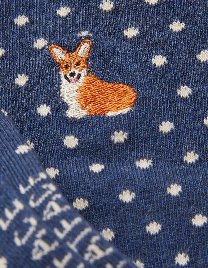 Fatface Socks Underwear and Tights Embroidered Corgi Spot Socks Navy 8211 Women Fatface Socks Underwear and Tights Embroidered Corgi Spot Socks Navy 8211 Women