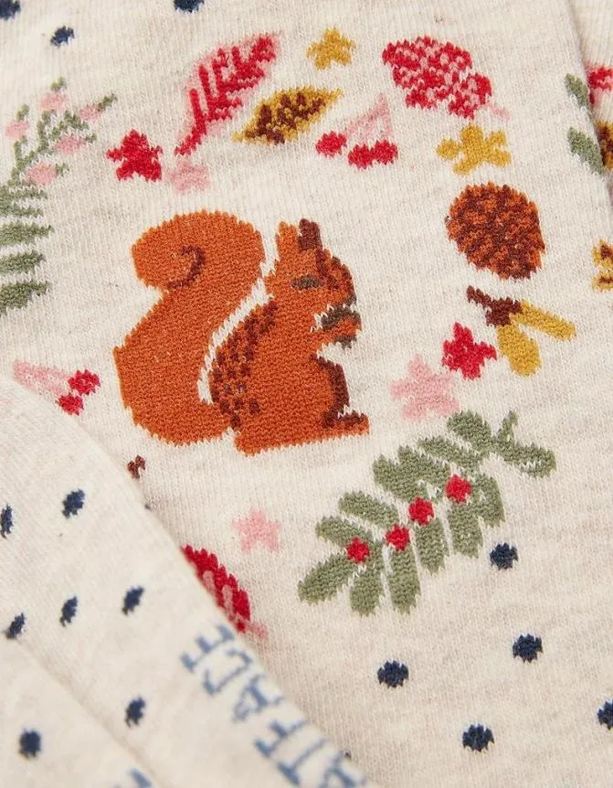 Fatface Socks Underwear and Tights Squirrel Wreath Socks Oatmeal 8211 Women