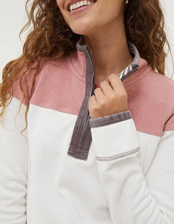 Fatface Sweatshirts and Hoodies Airlie Colour Block Sweat Pink 8211 Women