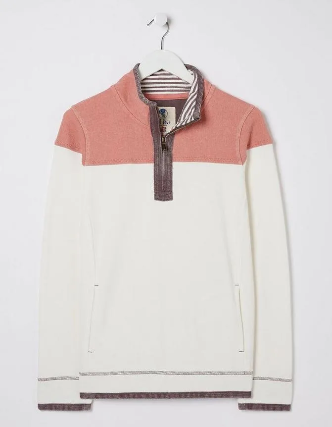 Fatface Sweatshirts and Hoodies Airlie Colour Block Sweat Pink 8211 Women