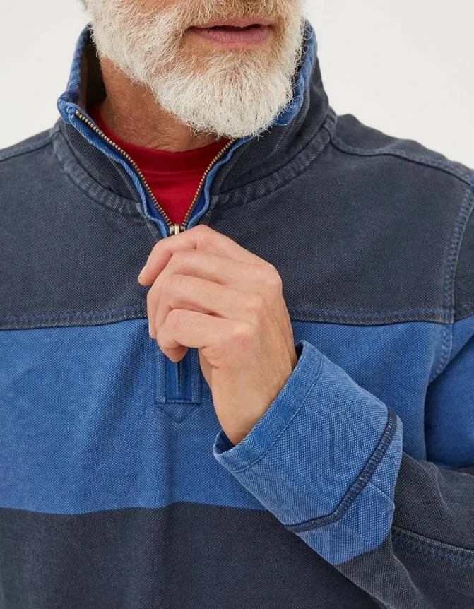 Fatface Sweatshirts and Hoodies Airlie Tonal Stripe Sweatshirt Blue 8211 Men