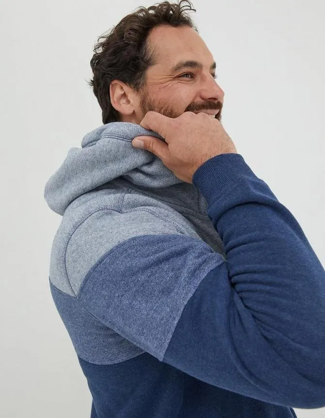 Fatface Sweatshirts and Hoodies Brooke Cut And Sew Zip Through Blue 8211 Men