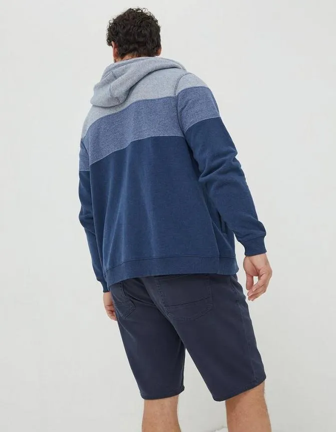 Fatface Sweatshirts and Hoodies Brooke Cut And Sew Zip Through Blue 8211 Men