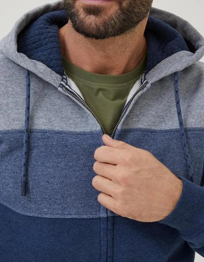 Fatface Sweatshirts and Hoodies Brooke Cut And Sew Zip Through Blue 8211 Men