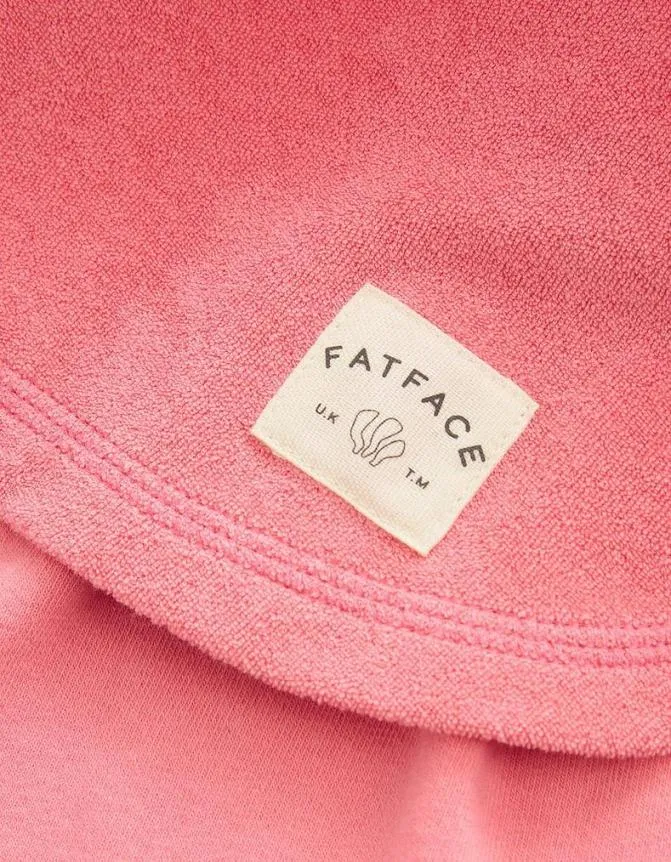 Fatface Swimwear Flamingo Towelling Poncho Pink 8211 Kids and Baby