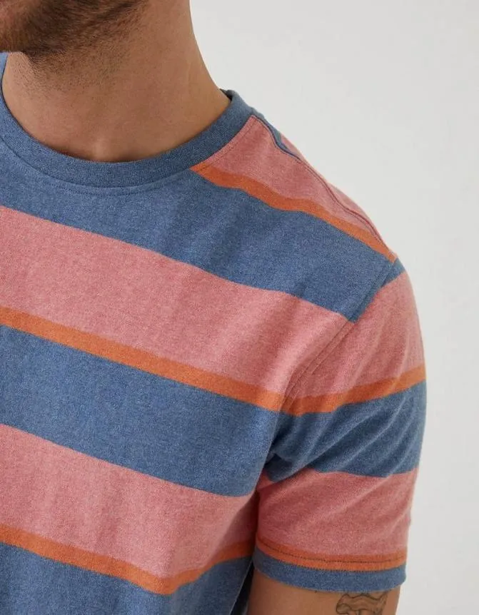 Fatface TShirts Ellbridge Stripe TShirt Orange 8211 Men