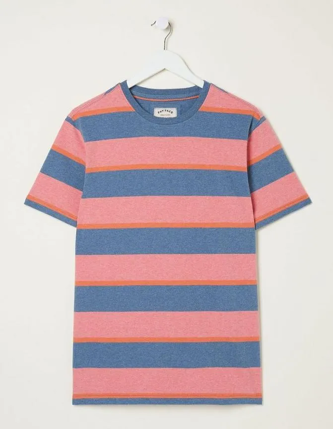 Fatface TShirts Ellbridge Stripe TShirt Orange 8211 Men