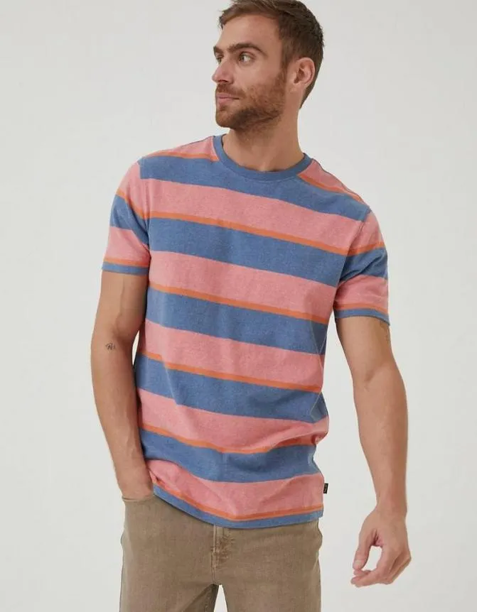 Fatface TShirts Ellbridge Stripe TShirt Orange 8211 Men