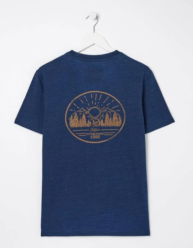 Fatface TShirts Mountain Indigo TShirt Indigo Blue 8211 Men