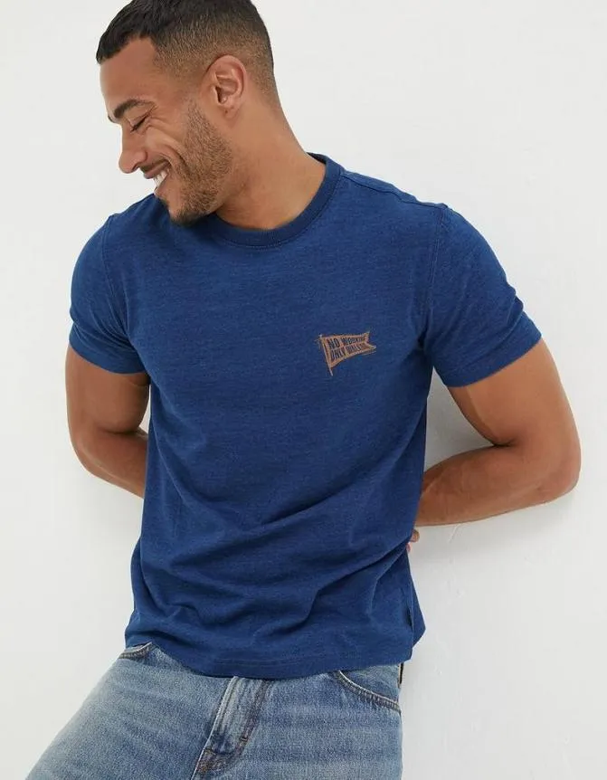 Fatface TShirts Mountain Indigo TShirt Indigo Blue 8211 Men