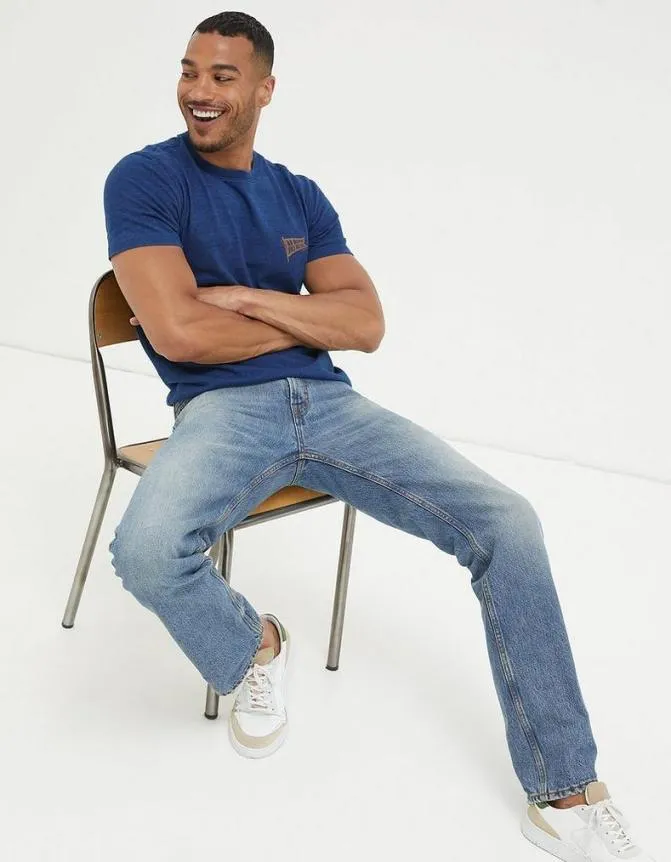 Fatface TShirts Mountain Indigo TShirt Indigo Blue 8211 Men