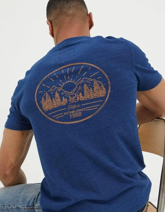 Fatface TShirts Mountain Indigo TShirt Indigo Blue 8211 Men