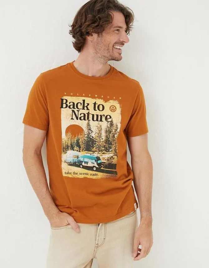 Fatface TShirts VW Nature Photo TShirt Vintage Gold 8211 Men