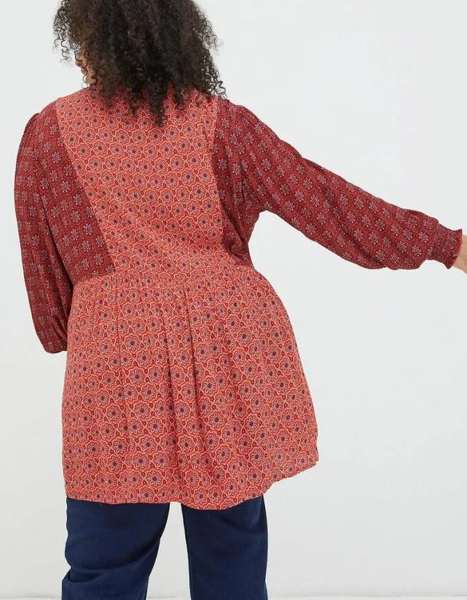 Fatface Tops and TShirts Gerry Craft Geo Tunic Raspberry Red 8211 Women