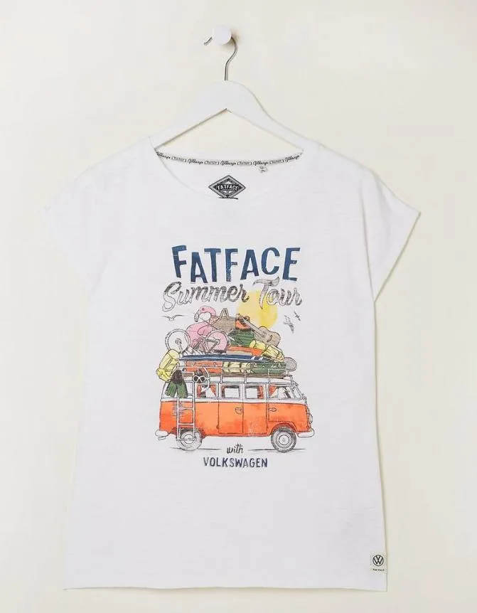 Fatface Tops and TShirts Ivy VW Family TShirt Ivory 8211 Women