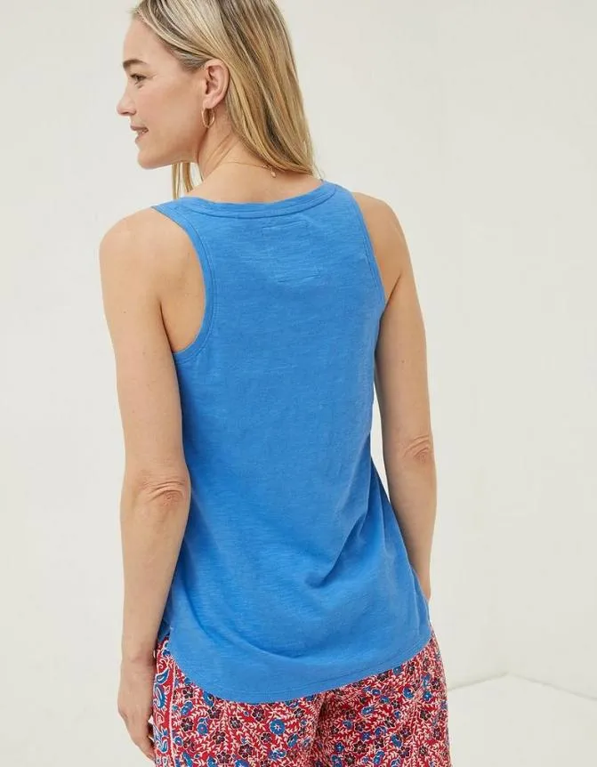Fatface Tops and TShirts Kirsty Organic Cotton Vest Cobalt Blue 8211 Women
