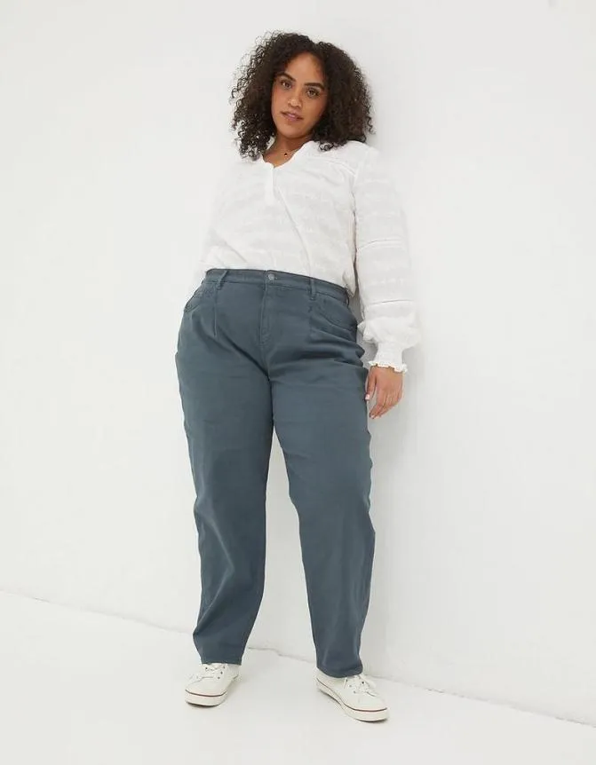 Fatface Trousers and Leggings Cleo Canvas Barrel Leg Chino Blue 8211 Women