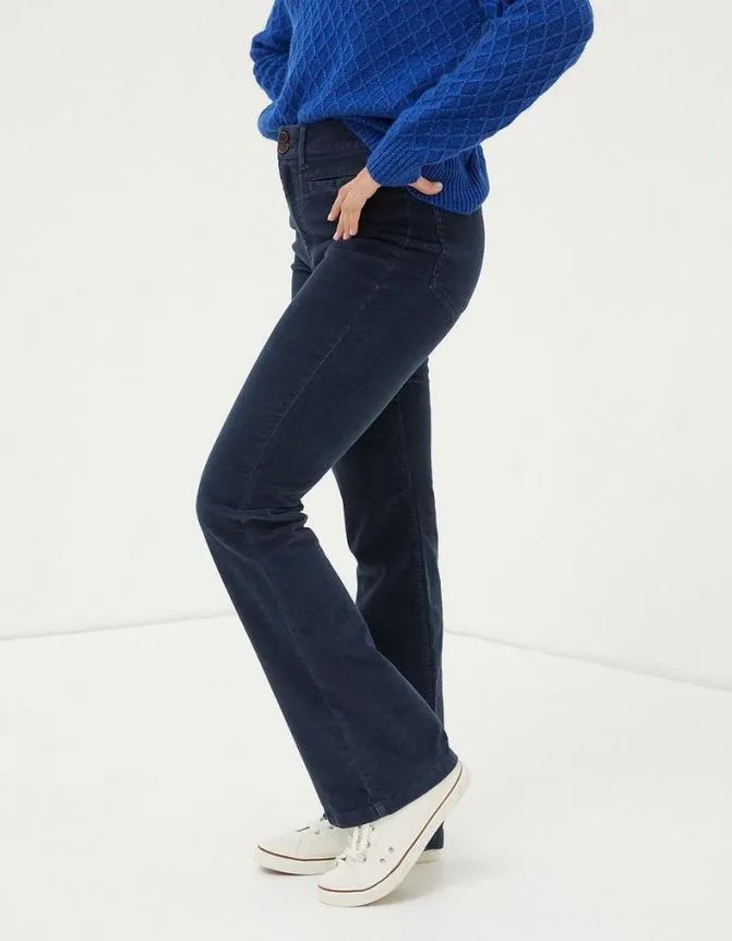 Fatface Trousers and Leggings Fly Flare Corduroy Trousers Navy 8211 Women