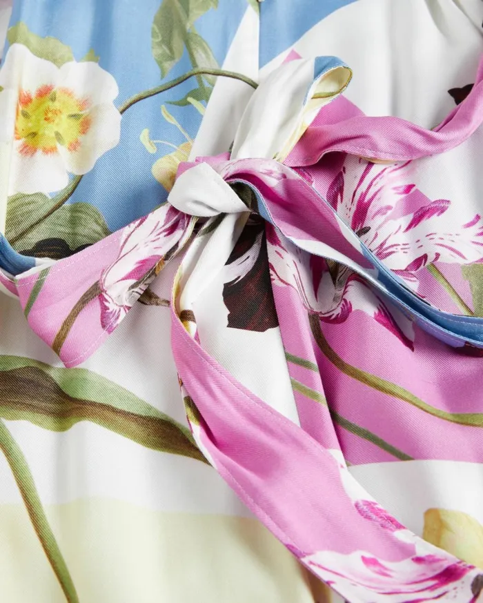 Floral Halter Neck Midi Dress White Women Ted Baker Clothing Floral Halter Neck Midi Dress White Women Ted Baker Clothing