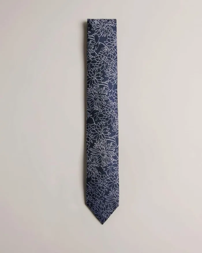 Floral Jacquard Silk Tie Navy Men Ted Baker Ties and Bow Ties Floral Jacquard Silk Tie Navy Men Ted Baker Ties and Bow Ties
