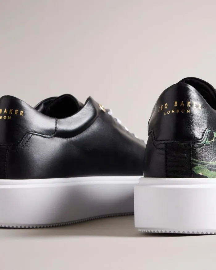 Floral Printed Platform Trainers Black Women Ted Baker Sneakers