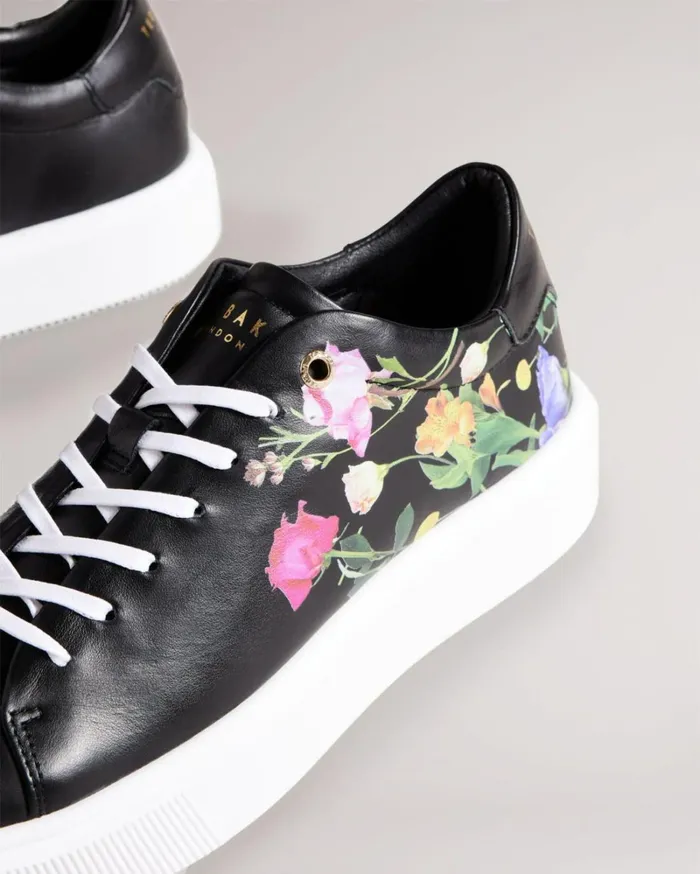Floral Printed Platform Trainers Black Women Ted Baker Sneakers