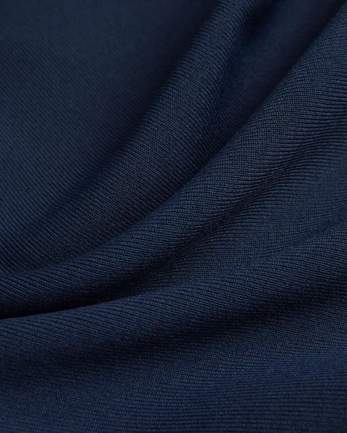 Fluted Sleeve Knitted Bodycon Midi Dress Dark Blue Women Ted Baker Clothing