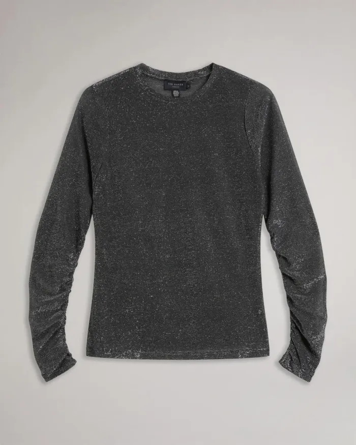 Glitsy Long Sleeve Top Black Women Ted Baker Clothing