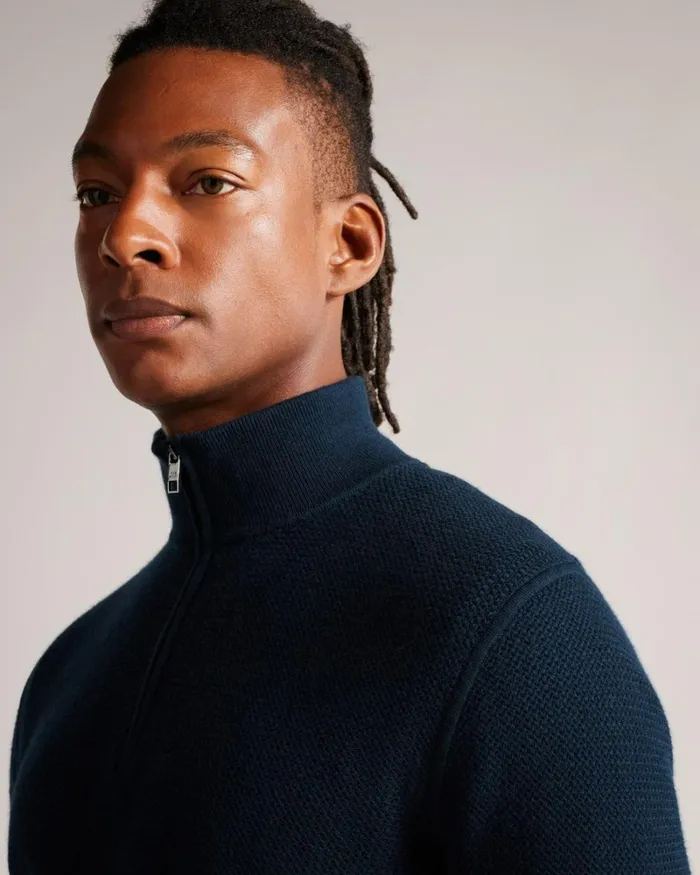 Half Zip Funnel Neck Jumper Navy Men Ted Baker Sweaters Half Zip Funnel Neck Jumper Navy Men Ted Baker Sweaters