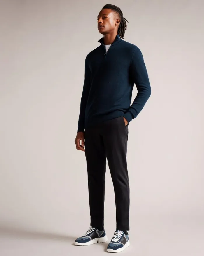 Half Zip Funnel Neck Jumper Navy Men Ted Baker Sweaters Half Zip Funnel Neck Jumper Navy Men Ted Baker Sweaters