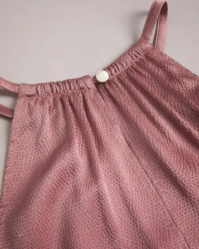 Halterneck Midaxi Dress Dusky Pink Women Ted Baker Clothing Halterneck Midaxi Dress Dusky Pink Women Ted Baker Clothing