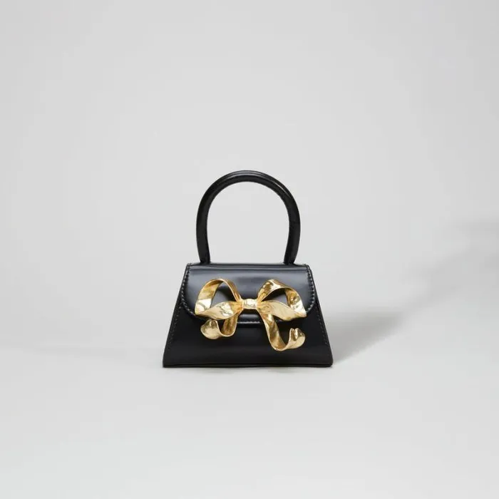 Handbags Woman SelfPortrait Black Crescent Bow Mini Shoulder Bag Handbags Woman SelfPortrait Black Crescent Bow Mini Shoulder Bag