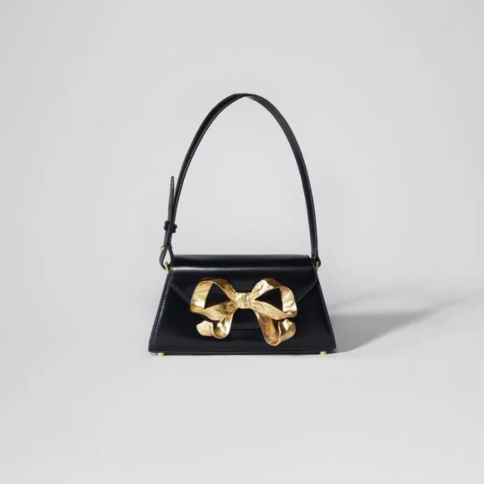 Handbags Woman SelfPortrait Black Crescent Bow Mini Shoulder Bag Handbags Woman SelfPortrait Black Crescent Bow Mini Shoulder Bag