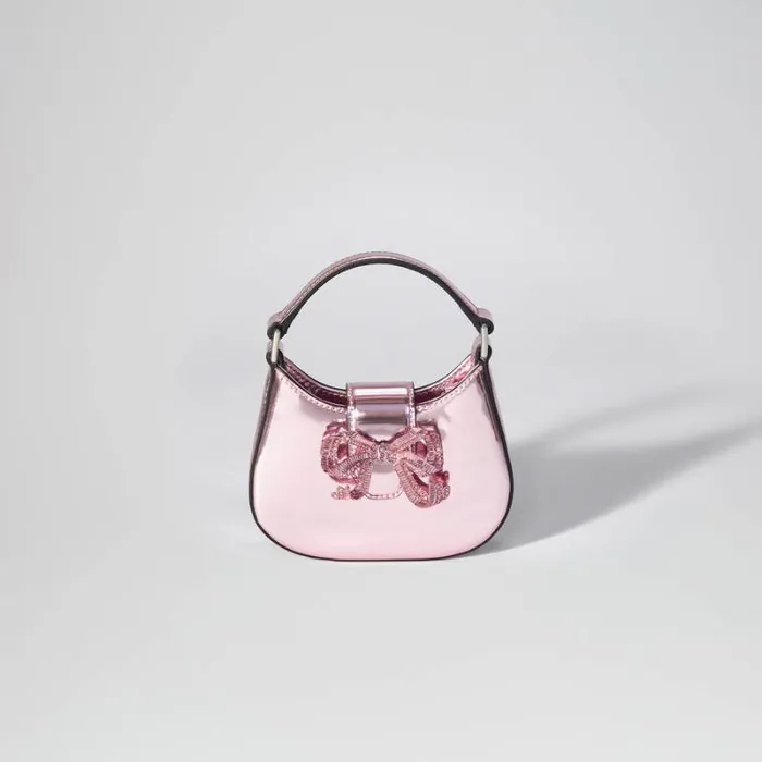 Handbags Woman SelfPortrait Lilac Bow Mini Shoulder Bag Handbags Woman SelfPortrait Lilac Bow Mini Shoulder Bag