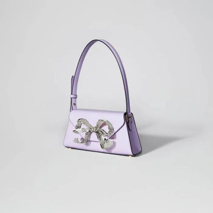 Handbags Woman SelfPortrait Lilac Bow Mini Shoulder Bag Handbags Woman SelfPortrait Lilac Bow Mini Shoulder Bag