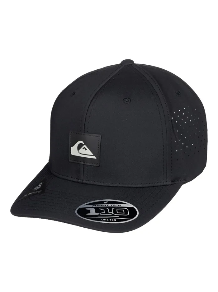 Hats Men Quiksilver Adapted Flexfit Hat Black Hats Men Quiksilver Adapted Flexfit Hat Black