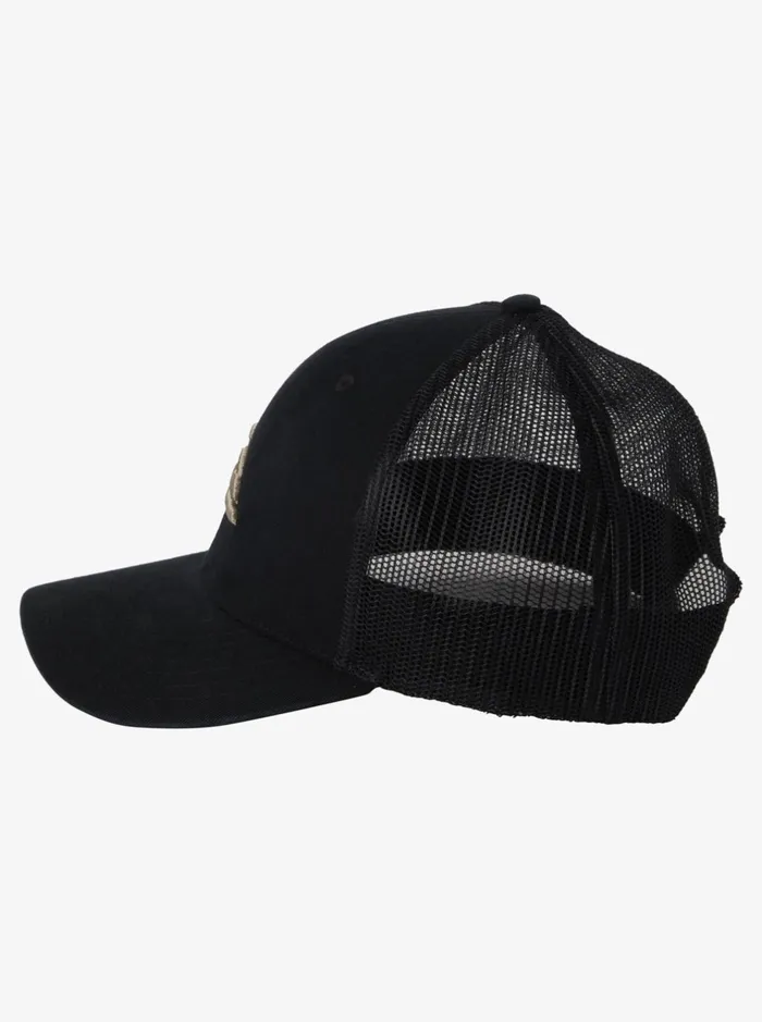 Hats Men Quiksilver Grounder Trucker Hat Black Hats Men Quiksilver Grounder Trucker Hat Black