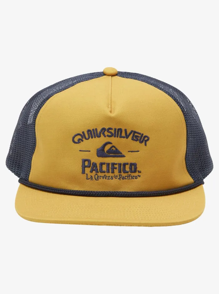 Hats Men Quiksilver Quiksilver X Pacifico Cervesa Trucker Hat Goldie