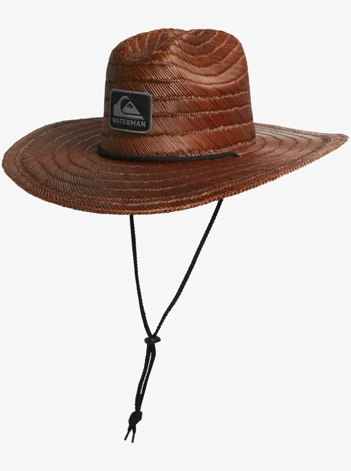 Hats Men Quiksilver Waterman Waterman The Tier Straw Lifeguard Hat Dark Brown Hats Men Quiksilver Waterman Waterman The Tier Straw Lifeguard Hat Dark Brown