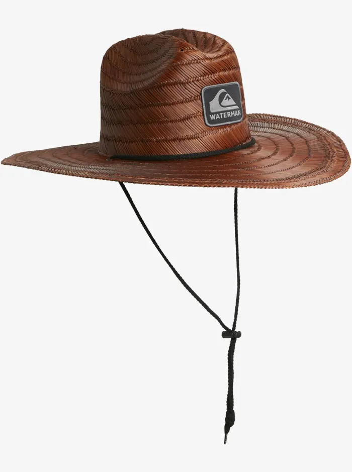 Hats Men Quiksilver Waterman Waterman The Tier Straw Lifeguard Hat Dark Brown Hats Men Quiksilver Waterman Waterman The Tier Straw Lifeguard Hat Dark Brown
