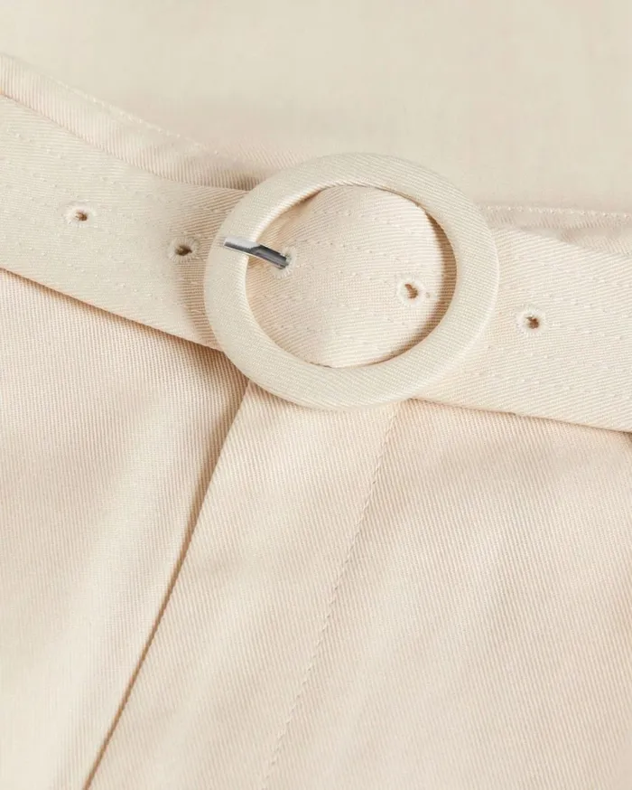 High Waist Carrot Leg Trousers Ivory Women Ted Baker Clothing