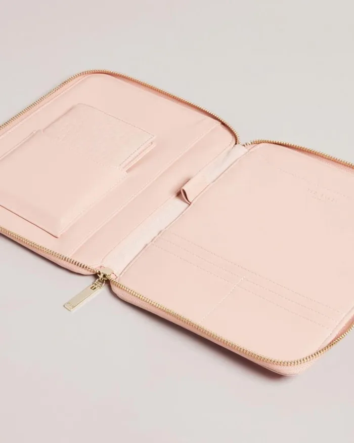 Imitation Croc A5 Travel Wallet Pale Pink Women Ted Baker Wallets and Card Holders Imitation Croc A5 Travel Wallet Pale Pink Women Ted Baker Wallets and Card Holders