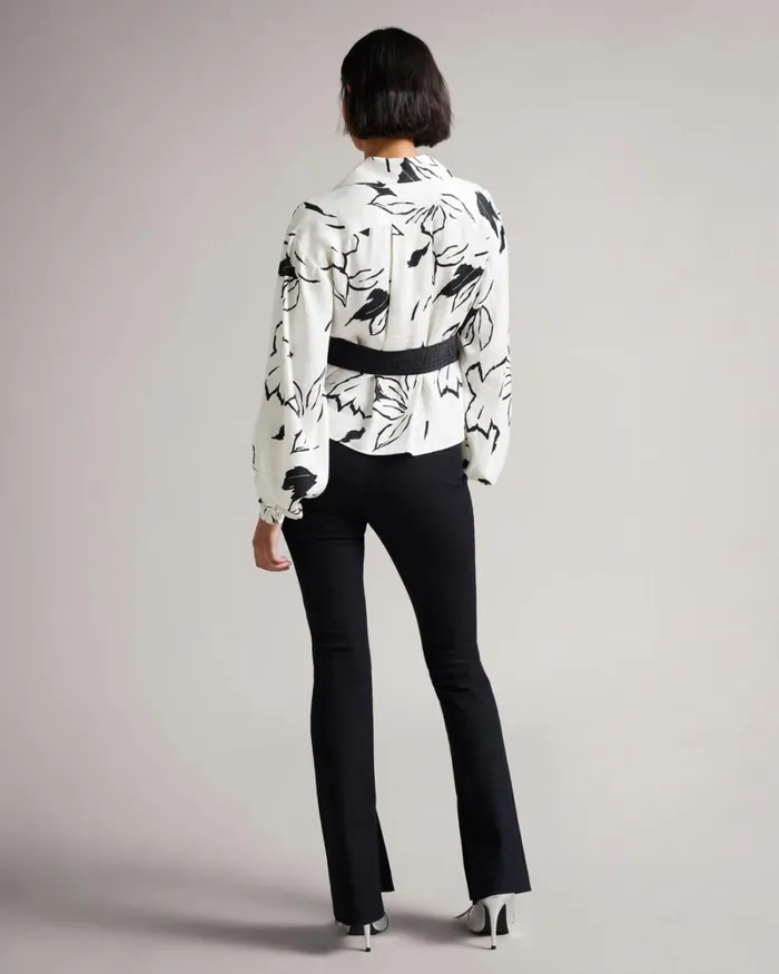 Integral Wrap Detail Top With Belt White Women Ted Baker Tops and TShirts Integral Wrap Detail Top With Belt White Women Ted Baker Tops and TShirts