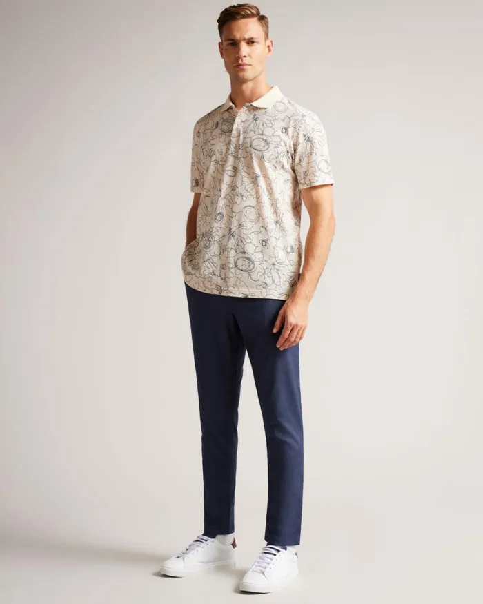 Irvine Fit Textured Trousers Navy Men Ted Baker Clothing Irvine Fit Textured Trousers Navy Men Ted Baker Clothing