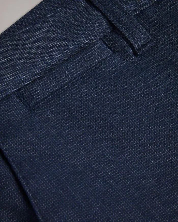 Irvine Fit Textured Trousers Navy Men Ted Baker Clothing Irvine Fit Textured Trousers Navy Men Ted Baker Clothing