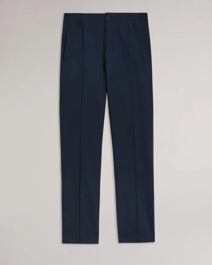 Irvine Slim Fit Elasticated Trousers Navy Men Ted Baker Clothing